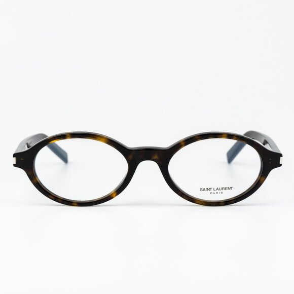 NEW Saint Laurent SL751 JEANNE OPT 002 Havana Oval Women Eyeglasses - Picture 1 of 12